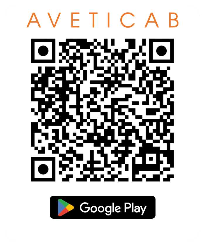 QR code de téléchargement de l'application AVETICAB sur Google Play